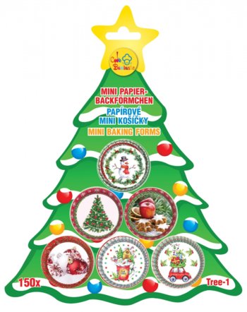 AL košíčky Vianočný stromček č.1 150ks
