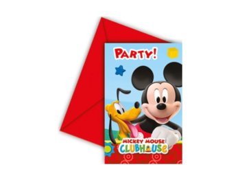 Disney pozvánky Mickey Mouse 6ks