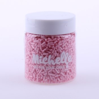 cukrové tyčinky na tortu, ružový posyp na tortu, pink edible sprinkles 