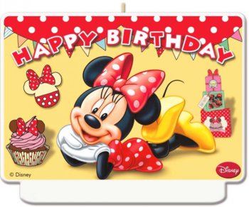 Sviečka Minnie Happy Birthday