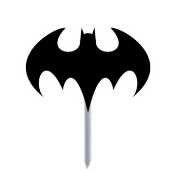 Farebný akrylový zápich - Znak Batman 2