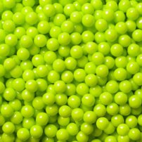 jedlé guličky na tortu v zelenej farbe