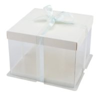 Plastový štvorcový box na tortu 38,5cm, výška 38cm
